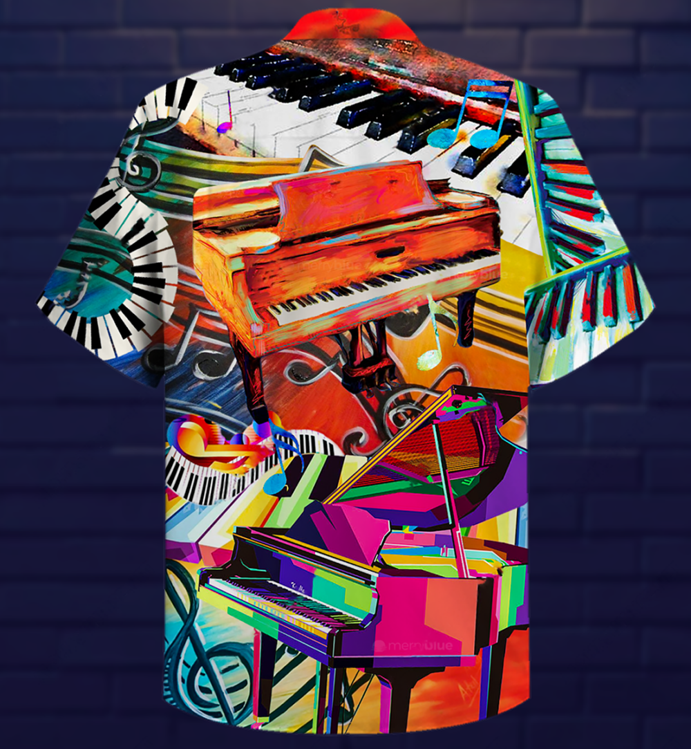Piano Music Where Words Fail Piano Speaks - Hawaiian Shirt - Owl Ohh - Owl Ohh