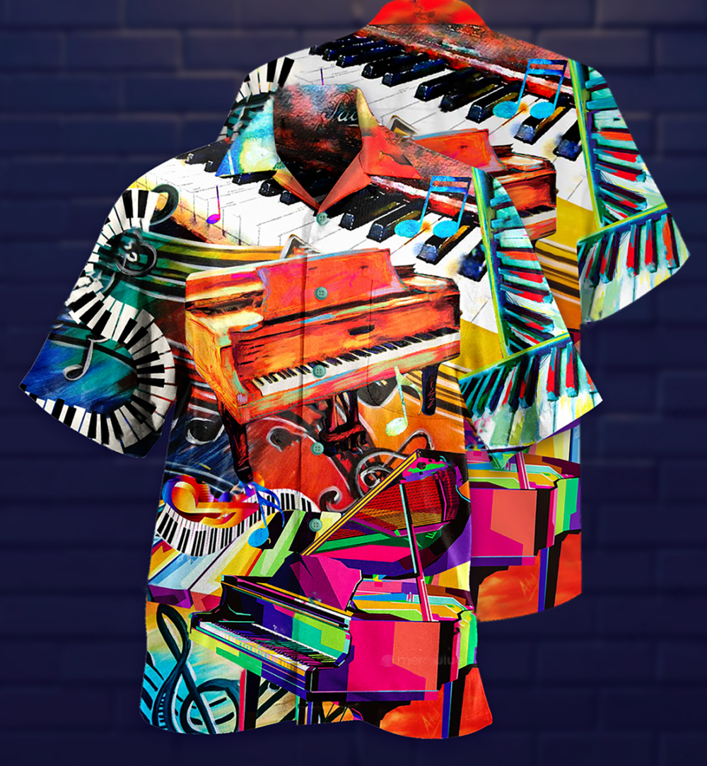 Piano Music Where Words Fail Piano Speaks - Hawaiian Shirt - Owl Ohh - Owl Ohh