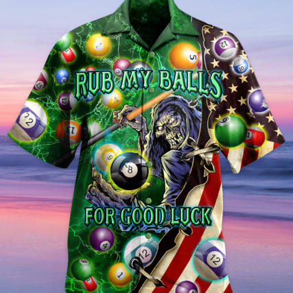 Billiard Rub My Balls For Good Luck America - Hawaiian Shirt - Owl Ohh - Owl Ohh