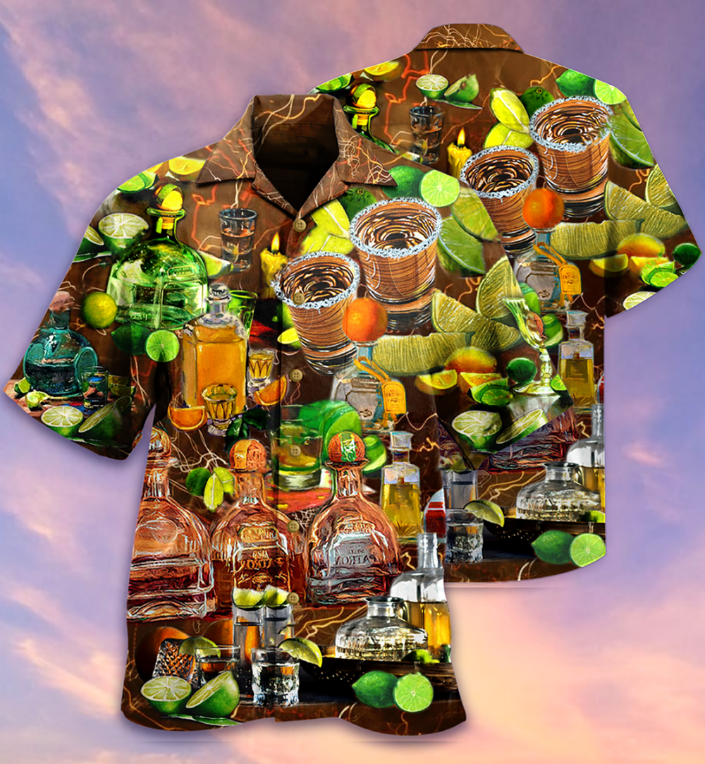 Wine When Life Gives You A Lemon Grab TQL & Salt - Hawaiian Shirt - Owl Ohh - Owl Ohh