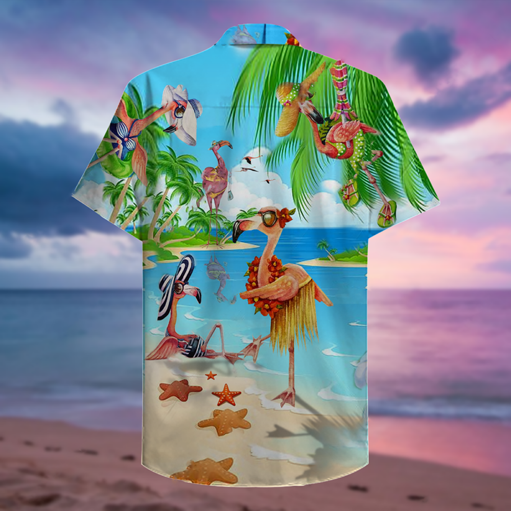 Flamingo Love Beach Amazing - Hawaiian Shirt - Owl Ohh - Owl Ohh