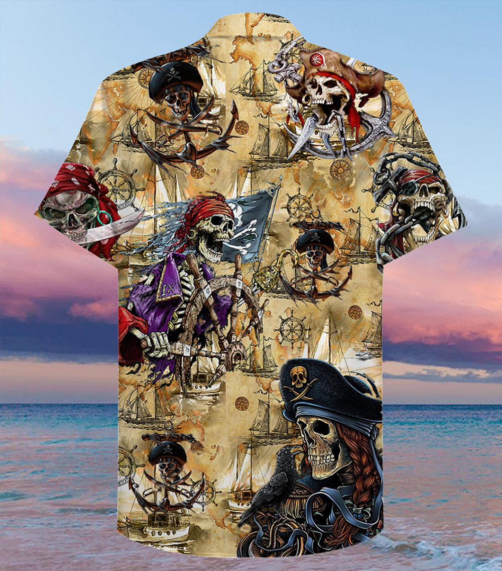 Skull Pirate Amazing Cool - Hawaiian Shirt - Owl Ohh - Owl Ohh