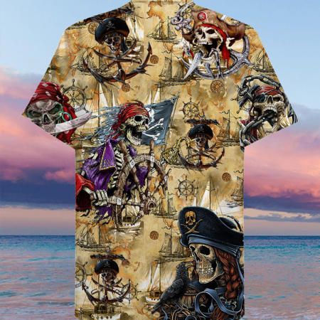 Skull Pirate Amazing Cool - Hawaiian Shirt - Owl Ohh - Owl Ohh