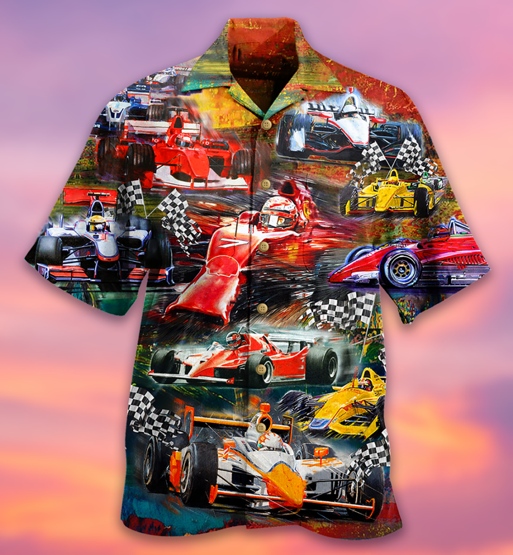 Formula One Car Racing Life Is Better At The Race - Hawaiian Shirt - Owl Ohh - Owl Ohh