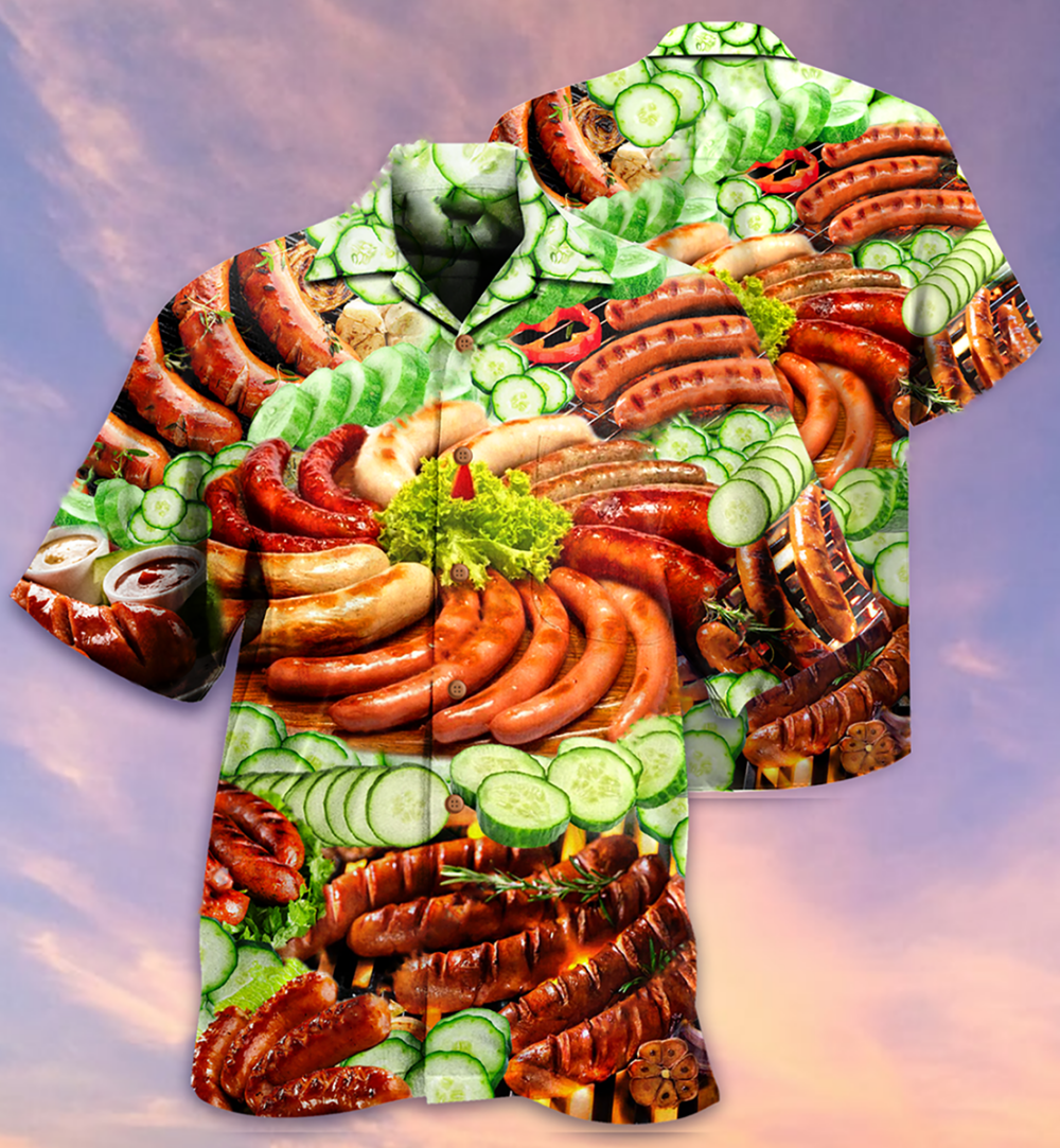 Food Life Is Better With Hot Dog Salad - Hawaiian Shirt - Owl Ohh - Owl Ohh