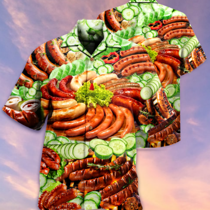 Food Life Is Better With Hot Dog Salad - Hawaiian Shirt - Owl Ohh - Owl Ohh
