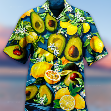 Fruit Avocado Lemon Summer Time - Hawaiian Shirt - Owl Ohh - Owl Ohh