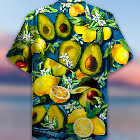 Fruit Avocado Lemon Summer Time - Hawaiian Shirt - Owl Ohh - Owl Ohh
