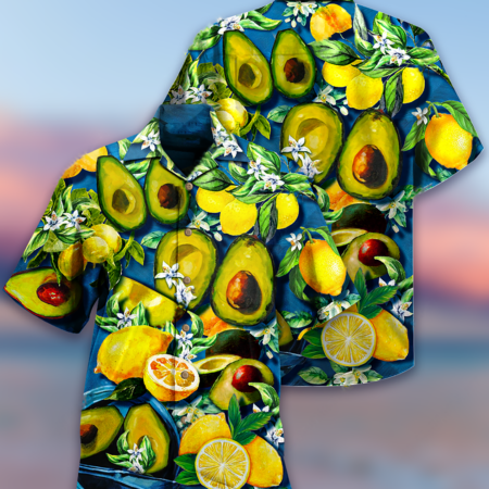 Fruit Avocado Lemon Summer Time - Hawaiian Shirt - Owl Ohh - Owl Ohh