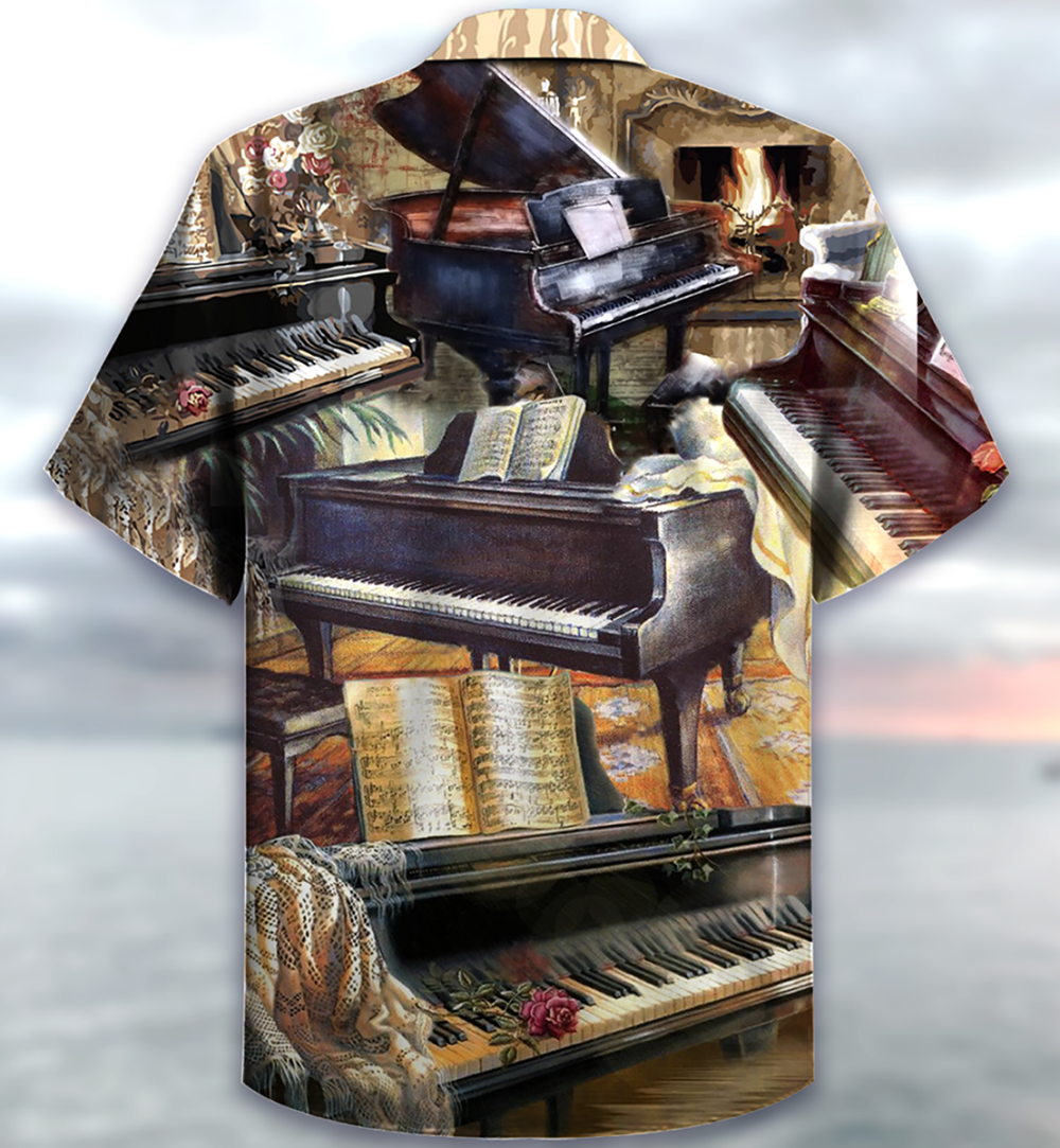 Piano Music Once A Pianist Always A Pianist - Hawaiian Shirt - Owl Ohh - Owl Ohh