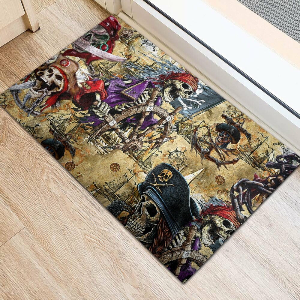 Skull Amazing Pirate Hunting - Doormat - Owl Ohh - Owl Ohh