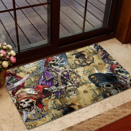 Skull Amazing Pirate Hunting - Doormat - Owl Ohh - Owl Ohh
