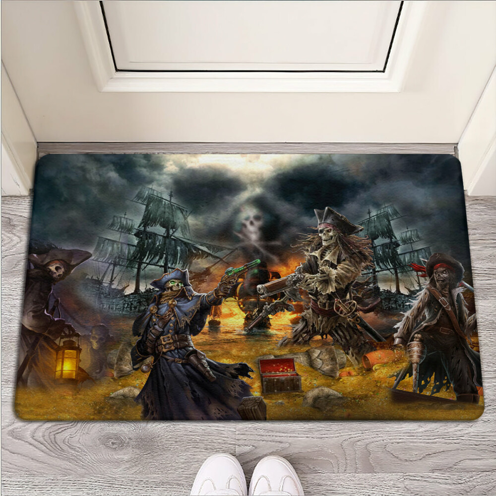Skull Hunting Treasure Journey - Doormat - Owl Ohh - Owl Ohh