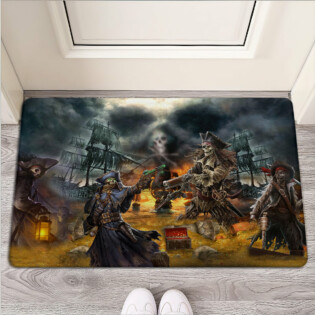 Skull Hunting Treasure Journey - Doormat - Owl Ohh - Owl Ohh