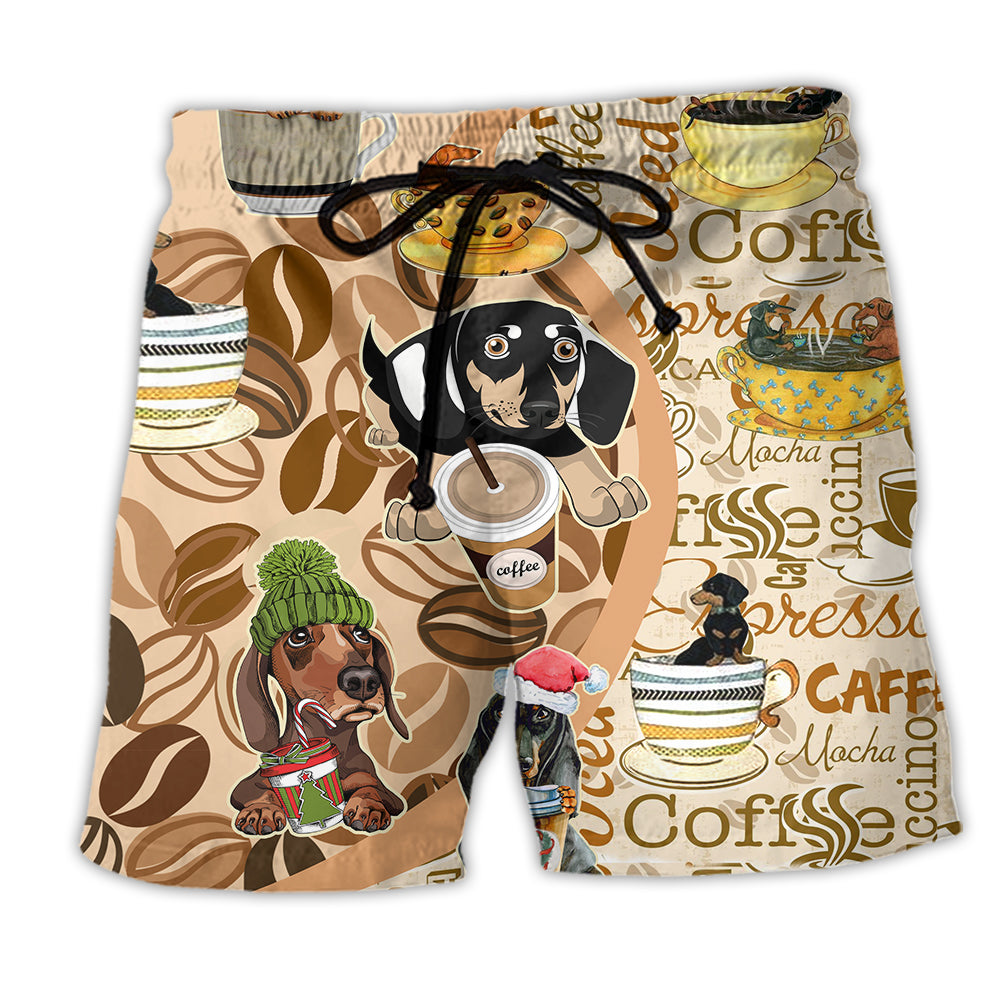 Dachshund Dog Life Is Better With Dachshund And Coffee - Beach Short - Owl Ohh - Owl Ohh