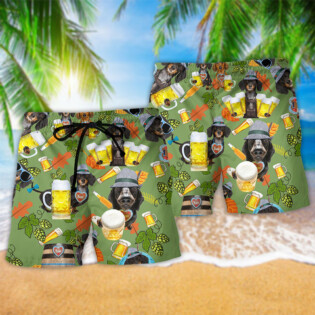 Dachshund Drinking Beer Cool Style - Beach Short - Owl Ohh - Owl Ohh