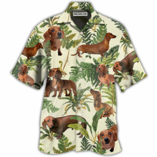 Dachshund Tropical Leaf Lovely - Hawaiian Shirt - Owl Ohh - Owl Ohh