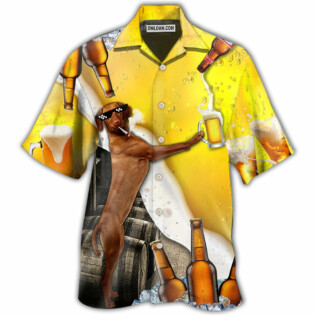 Beer Dachshund With Beer - Hawaiian shirt - Owl Ohh - Owl Ohh