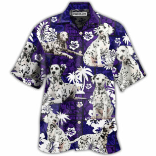 Dalmatian Dog Lover Tropical Life Purple - Hawaiian Shirt - Owl Ohh - Owl Ohh