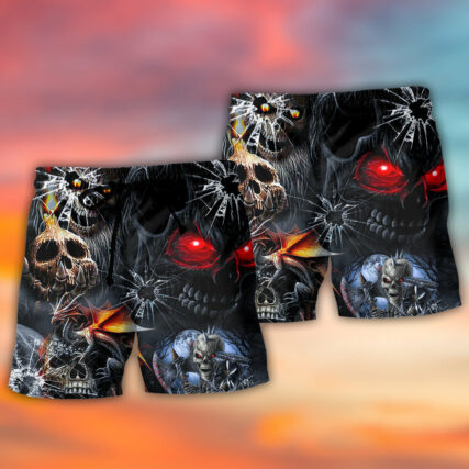 Skull Dark Skull Style - Beach Short - Owl Ohh - Owl Ohh