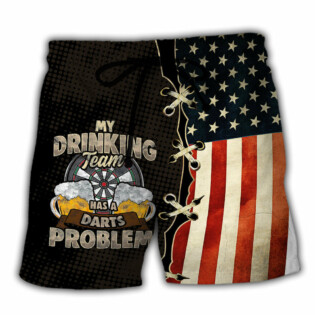 Darts Independence Day My Drinking Team - Beach Short - Owl Ohh - Owl Ohh