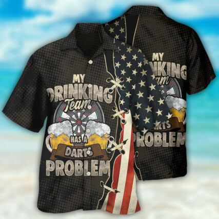 Darts Independence Day My Drinking Team - Hawaiian Shirt - Owl Ohh - Owl Ohh