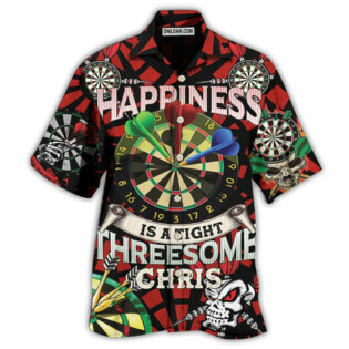 Darts Happiness Black And Red Style - Hawaiian Shirt - Owl Ohh - Owl Ohh