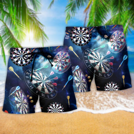 Darts Amazing Darts Into The Galaxy Cool - Beach Short - Owl Ohh - Owl Ohh