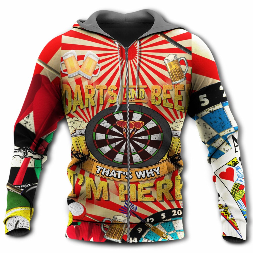 Darts And Bir Thats Why Im Here - Hoodie - Owl Ohh - Owl Ohh