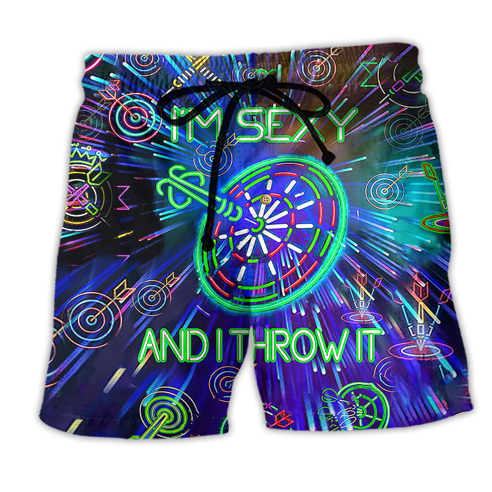 Darts I'm Sexy And I Throw It Cool Style - Beach Short - Owl Ohh - Owl Ohh