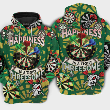 Darts Happiness Is A Tight Threesome - Hoodie - HOOD05NVC180921
