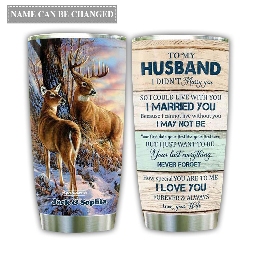 Deer Couple I Love You Personalized - Tumbler - Owl Ohh - Owl Ohh
