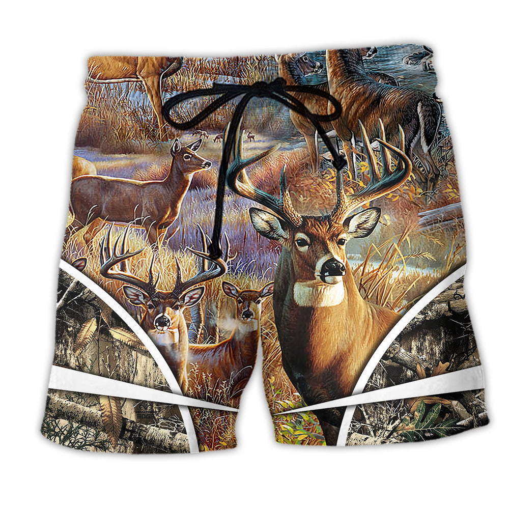 Deer Hunting Cool Life Personalized - Beach Short - Owl Ohh - Owl Ohh