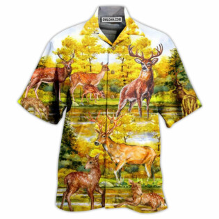 Deer Love Autumn - Hawaiian Shirt - Owl Ohh - Owl Ohh