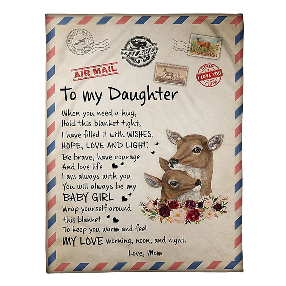 Deer Lover I Am Always With You Lovely Gift For Daughter - Flannel Blanket - Owl Ohh - Owl Ohh