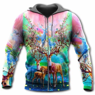 Deer Spring Colorful Style - Hoodie - Owl Ohh - Owl Ohh
