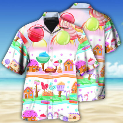 Food Dessert Colourful Cookies Candy Lolipop - Hawaiian Shirt - Owl Ohh - Owl Ohh