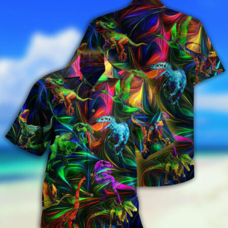 Dinosaur Amazing Love Neon Style - Hawaiian Shirt - Owl Ohh - Owl Ohh