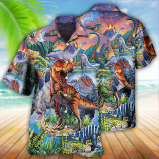 Dinosaur Big World Amazing - Hawaiian Shirt - Owl Ohh - Owl Ohh
