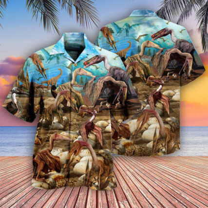 Dinosaur Born To Be King Of Sky Freedom - Hawaiian Shirt - Owl Ohh - Owl Ohh