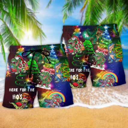 Dinosaur Bright In Night Xmas - Beach Short - Owl Ohh - Owl Ohh