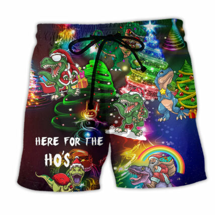 Dinosaur Bright In Night Xmas - Beach Short - Owl Ohh - Owl Ohh