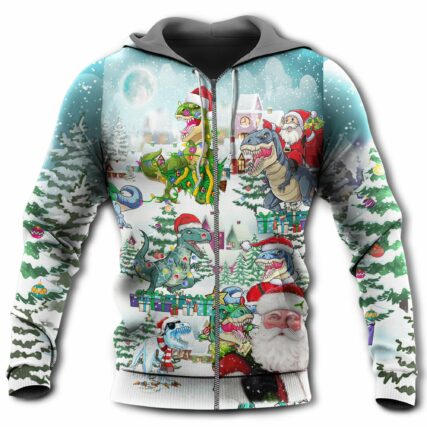 Dinosaur Christmas Have A Roarsome - Hoodie - Owl Ohh - Owl Ohh