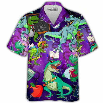 Dinosaur Funny Summer - Hawaiian Shirt - Owl Ohh - Owl Ohh