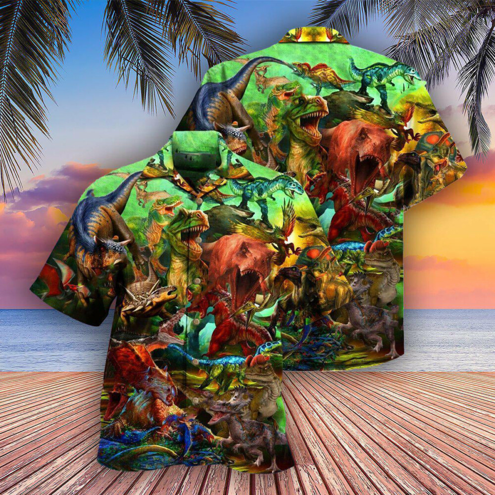 Dinosaur If History Repeats Itself Dinosaurs Will Survive - Hawaiian Shirt - Owl Ohh - Owl Ohh