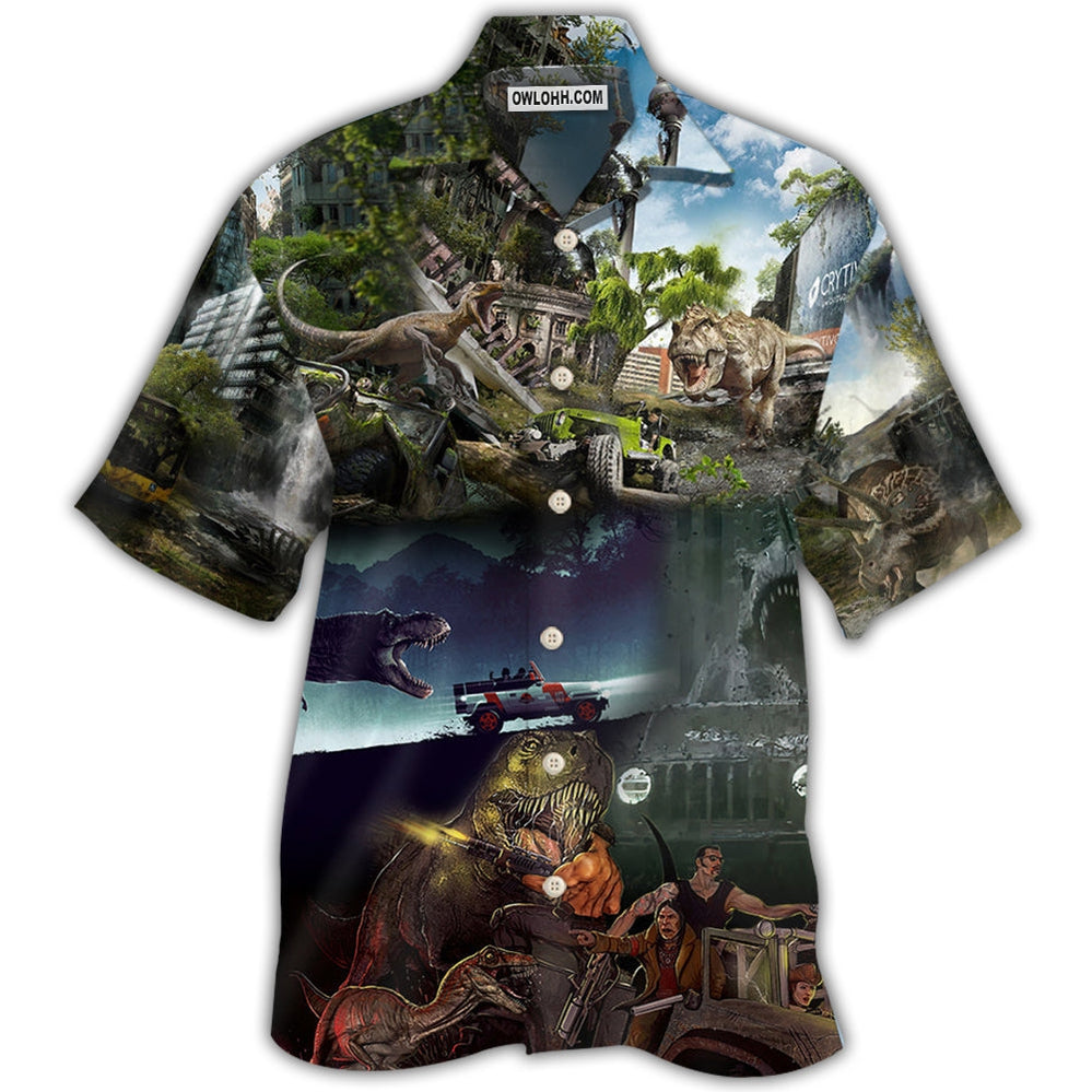 Dinosaur Jeep Strong Style - Hawaiian Shirt - Owl Ohh - Owl Ohh