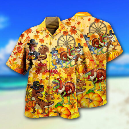 Dinosaur Lovely Autumn - Hawaiian Shirt - Owl Ohh - Owl Ohh