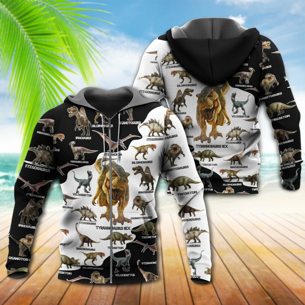 Dinosaur Loves Lovely World - Hoodie - Owl Ohh - Owl Ohh
