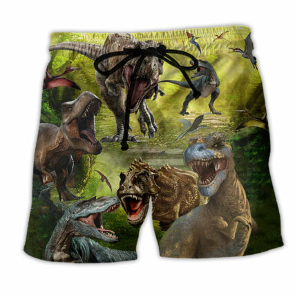 Dinosaur My Love Green - Beach Short - Owl Ohh - Owl Ohh