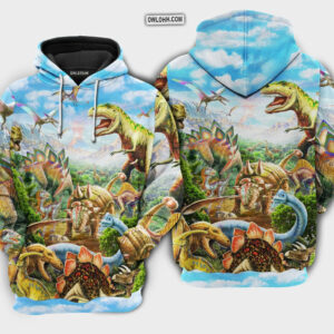 Dinosaur Rawrsome World - Hoodie - HOOD03NVC160921